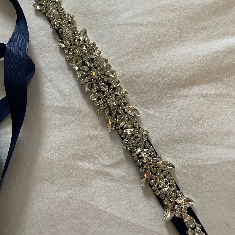 Crystal Embellished Tie Sash